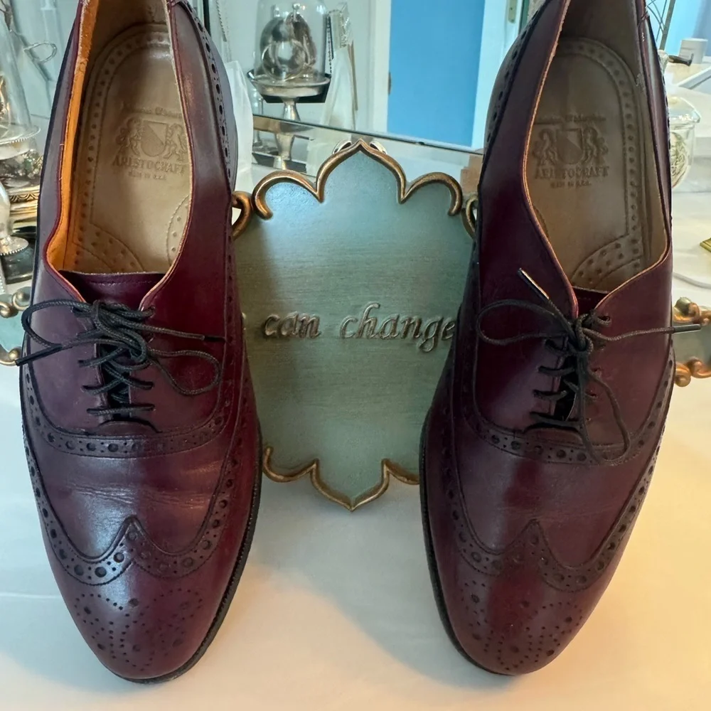 Johnston & Murphy Burgundy Aristocraft Shoes US 9.5
